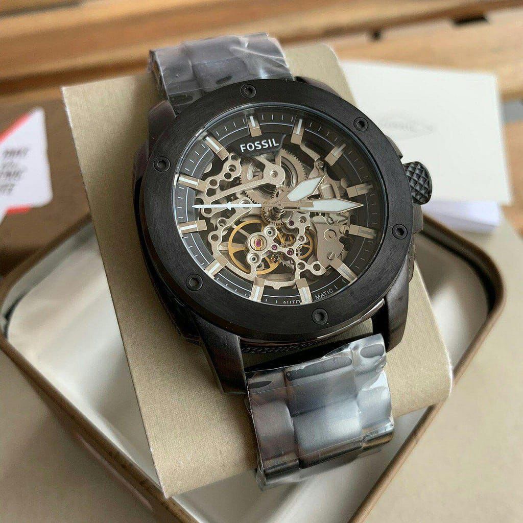 Fossil Skeleton ME3080 Black Chronograph Automatic Men's Watch