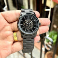 Fossil Black Metal Strap Automatic Watch For Men's