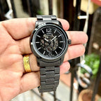 Fossil Black Metal Strap Automatic Watch For Men's