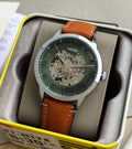 Fossil Brown Leather Strap Men's Automatic Watch