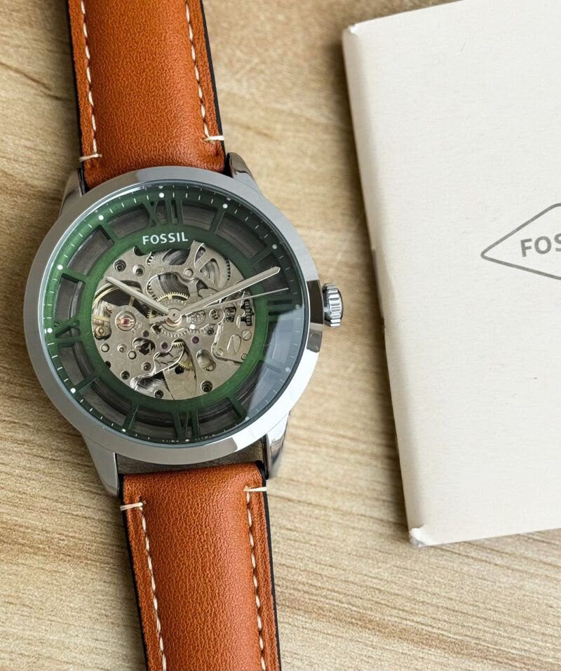 Fossil Brown Leather Strap Men's Automatic Watch