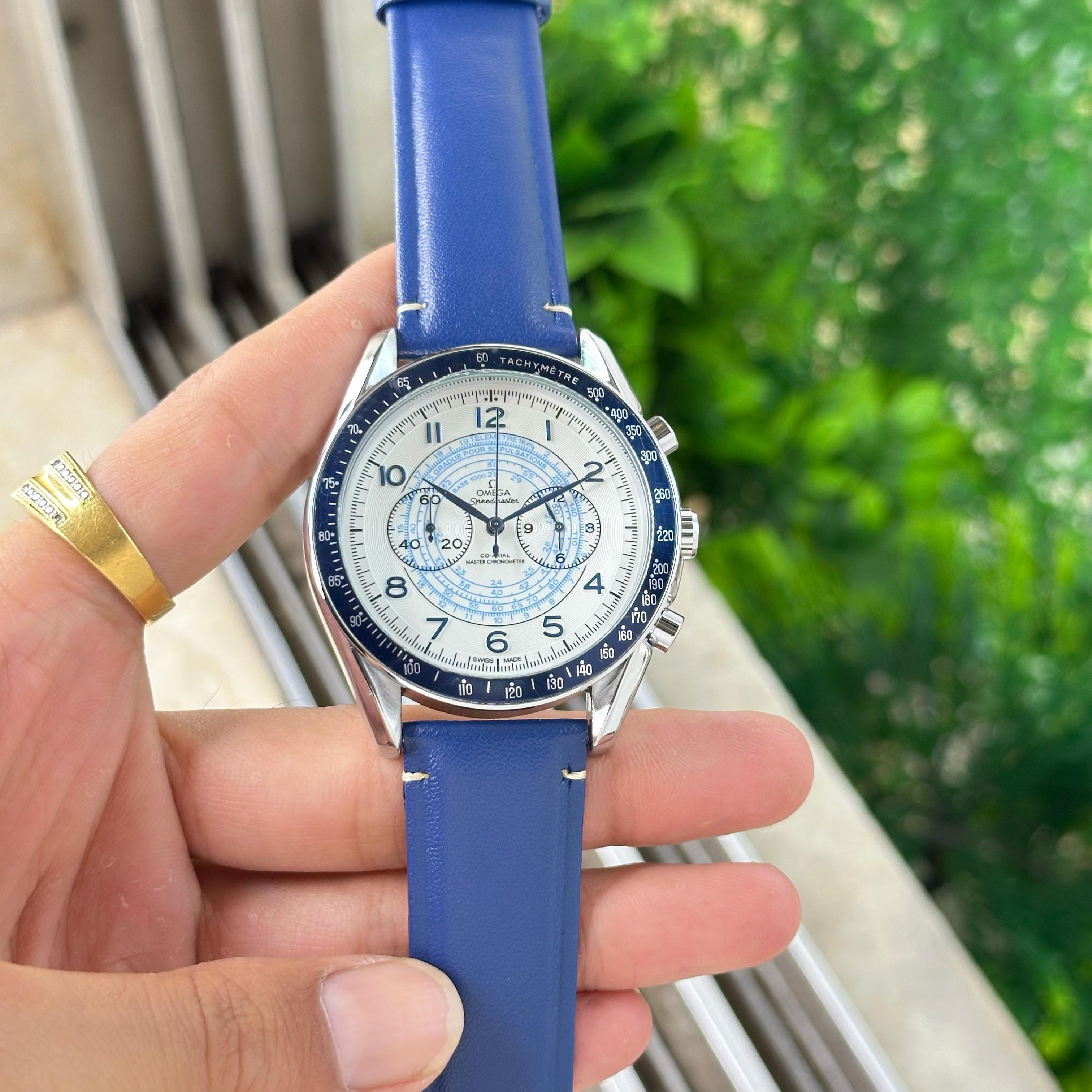 Omega Speedmaster Blue Belt Chronograph Men's Watch