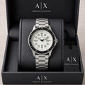 Armani Exchange Silver Strap Metal Watch For Men
