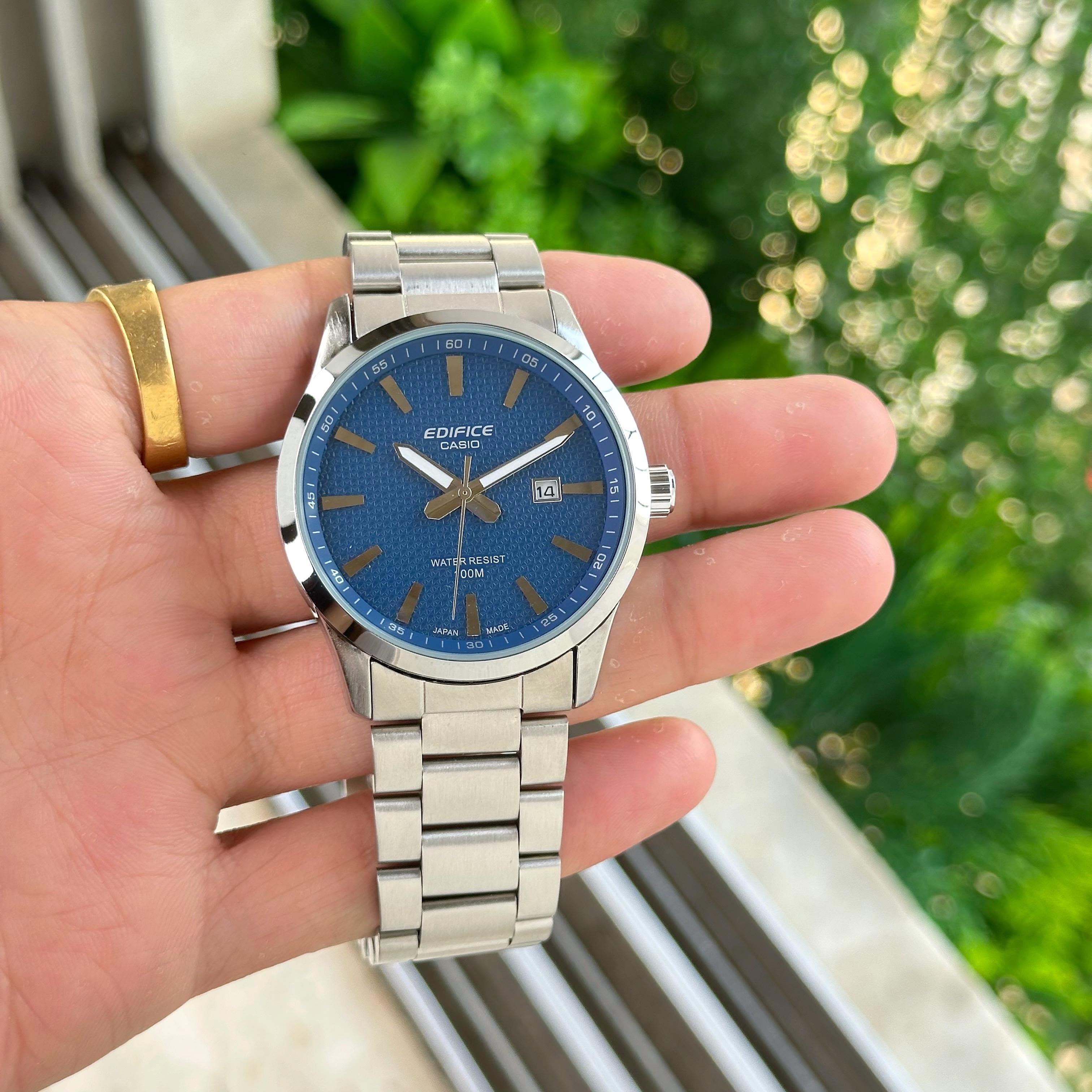 Casio Edifice EFV-100D-1AV Blue Dial Watch For Men