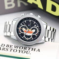 Tommy Hilfiger Men's Classic Black Dial Analog Watch Silver Metal Strap
