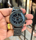 Emporio Armani Men's All-Black Chronograph Stainless Steel Wrist Watch