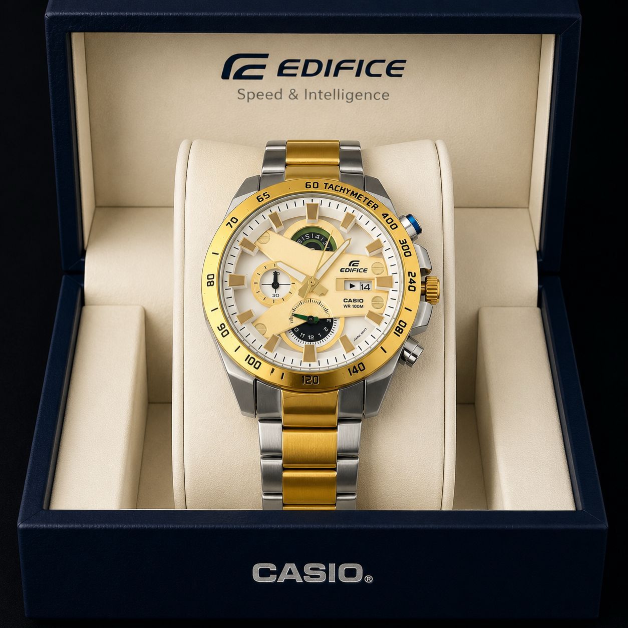 Casio Edifice White Dial Men's Watch
