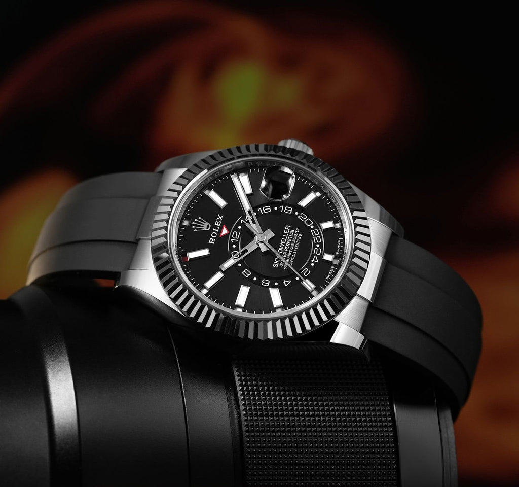 Rolex Black Strap Automatic Men's Watch