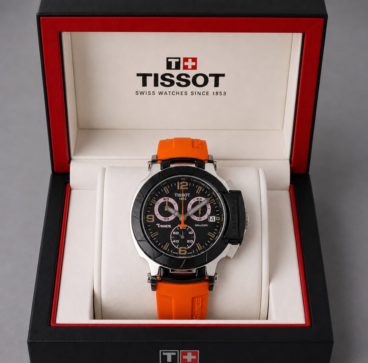 Tissot T-Race Men’s Orange Strap Chronograph Watch