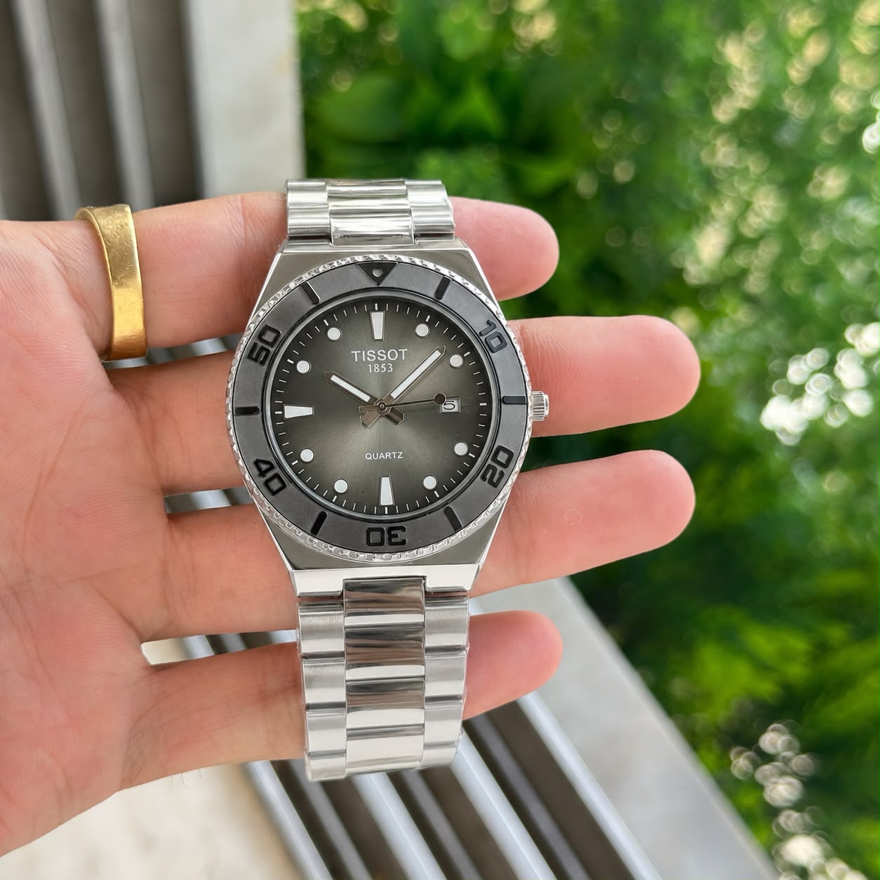 Tissot Grey Dial Quartz Watch For Men