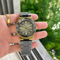 Tissot Metal Black Light Yellow Dial Quartz Watch For Men
