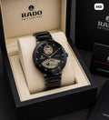 Rado Black Dial Black Ceramic Automatic Skeleton Watch