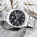 Emporio Armani Black Dial Silver Stainless Steel Multifunction Analog Watch