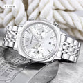 Emporio Armani White Dial Silver Stainless Steel Multifunction Analog Watch