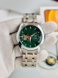 TISSOT 1853 Open Heart Automatic – Green Dial Silver Stainless Steel Watch