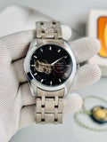 TISSOT 1853 Open Heart Automatic – Black Dial Silver Stainless Steel Watch
