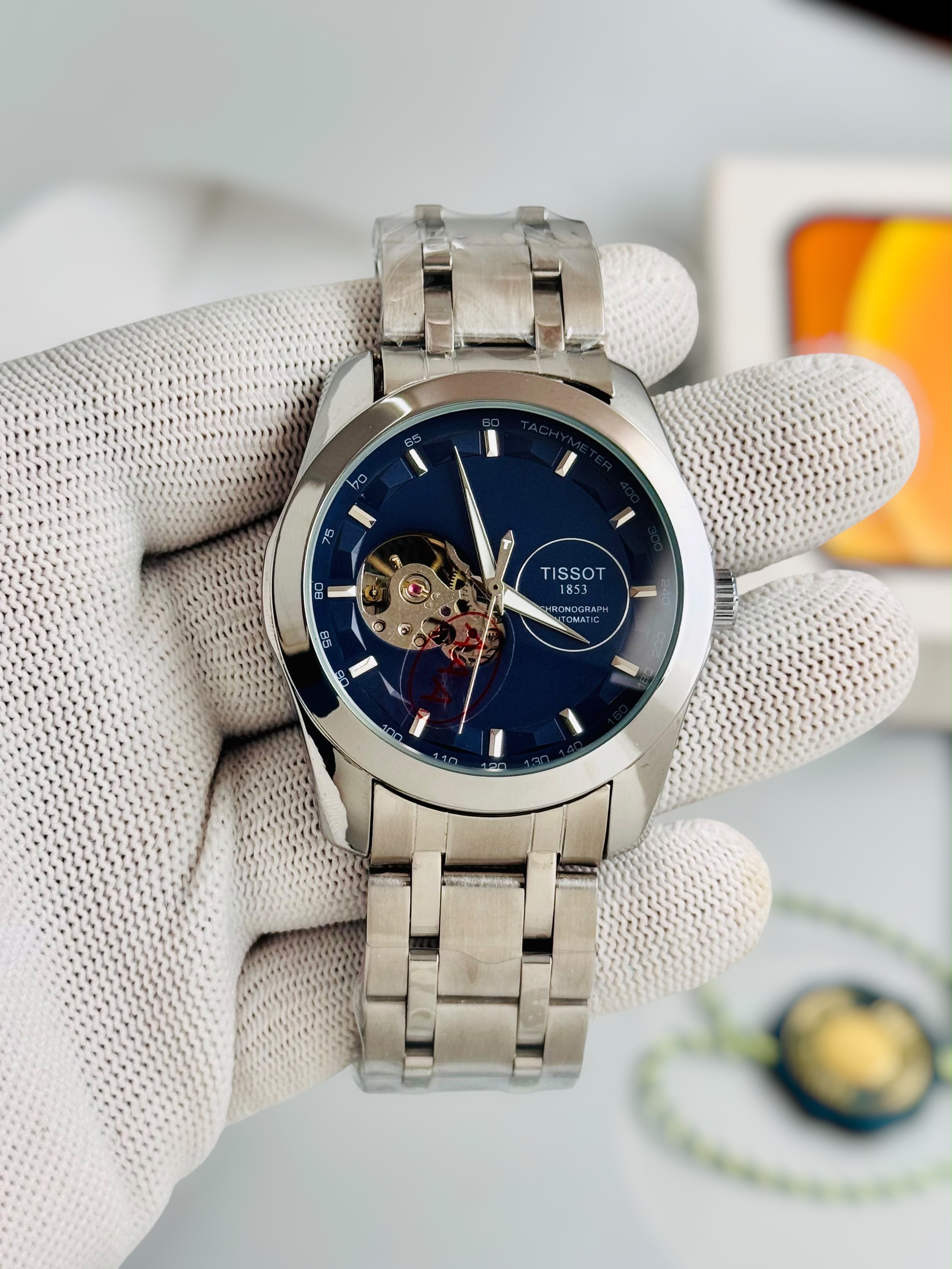 TISSOT 1853 Open Heart Automatic – Blue Dial Silver Stainless Steel Watch