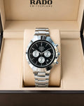 RADO Silver & Black Chronograph Stainless Steel Watch