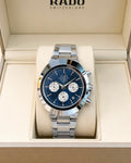 RADO Silver Chronograph – Blue Dial Stainless Steel Watch
