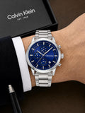 Calvin Klein Blue Stainless Steel Chronograph Watch