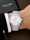 Calvin Klein Silver White Analog Watch