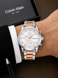 Calvin Klein White Chronograph Stainless Steel Watch