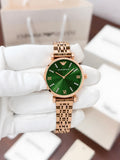 Emporio Armani Rose Gold Green Dial Watch