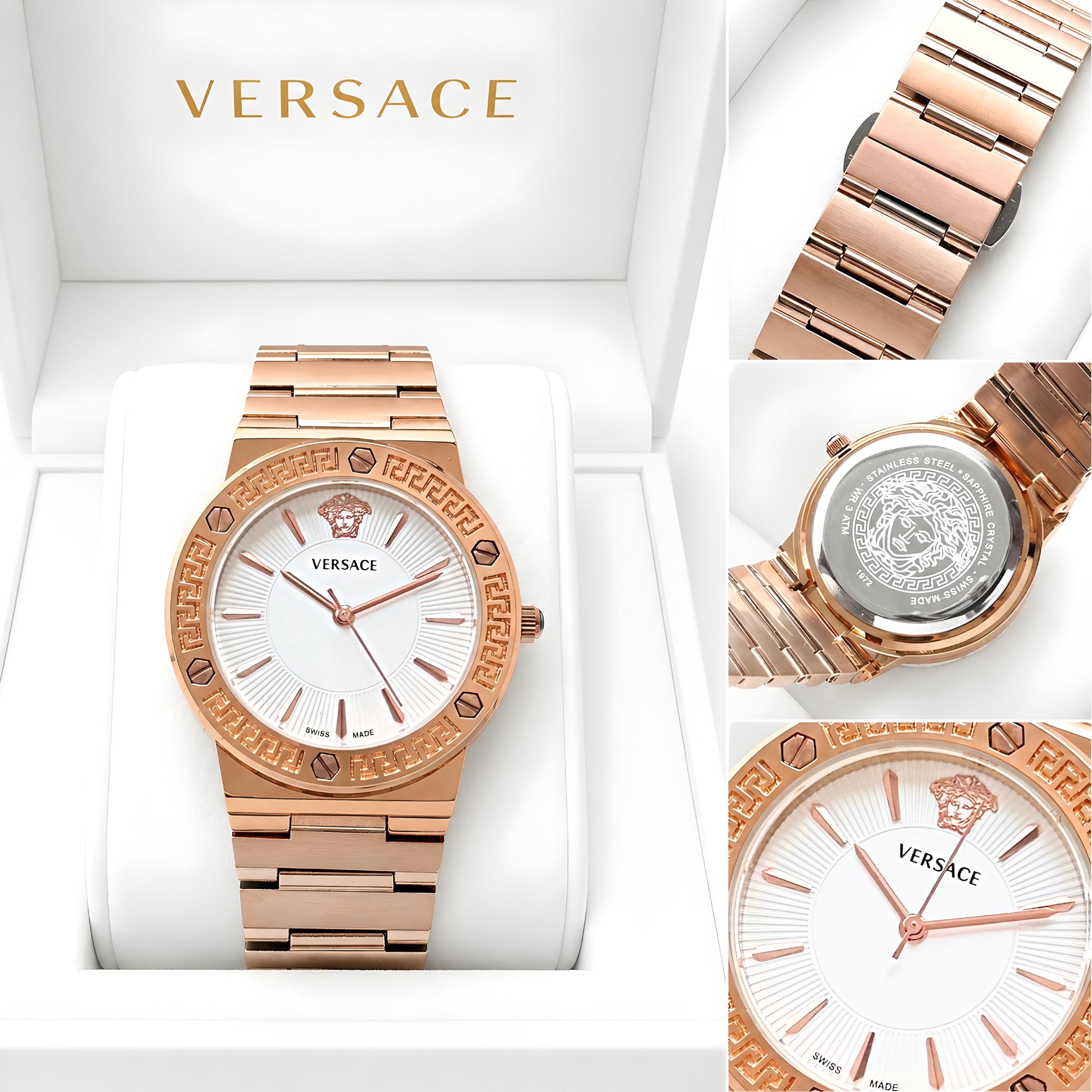 Versace Rose Gold White Dial Watch