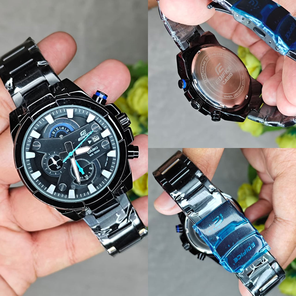 Casio Edifice Men Black Analogue Watch
