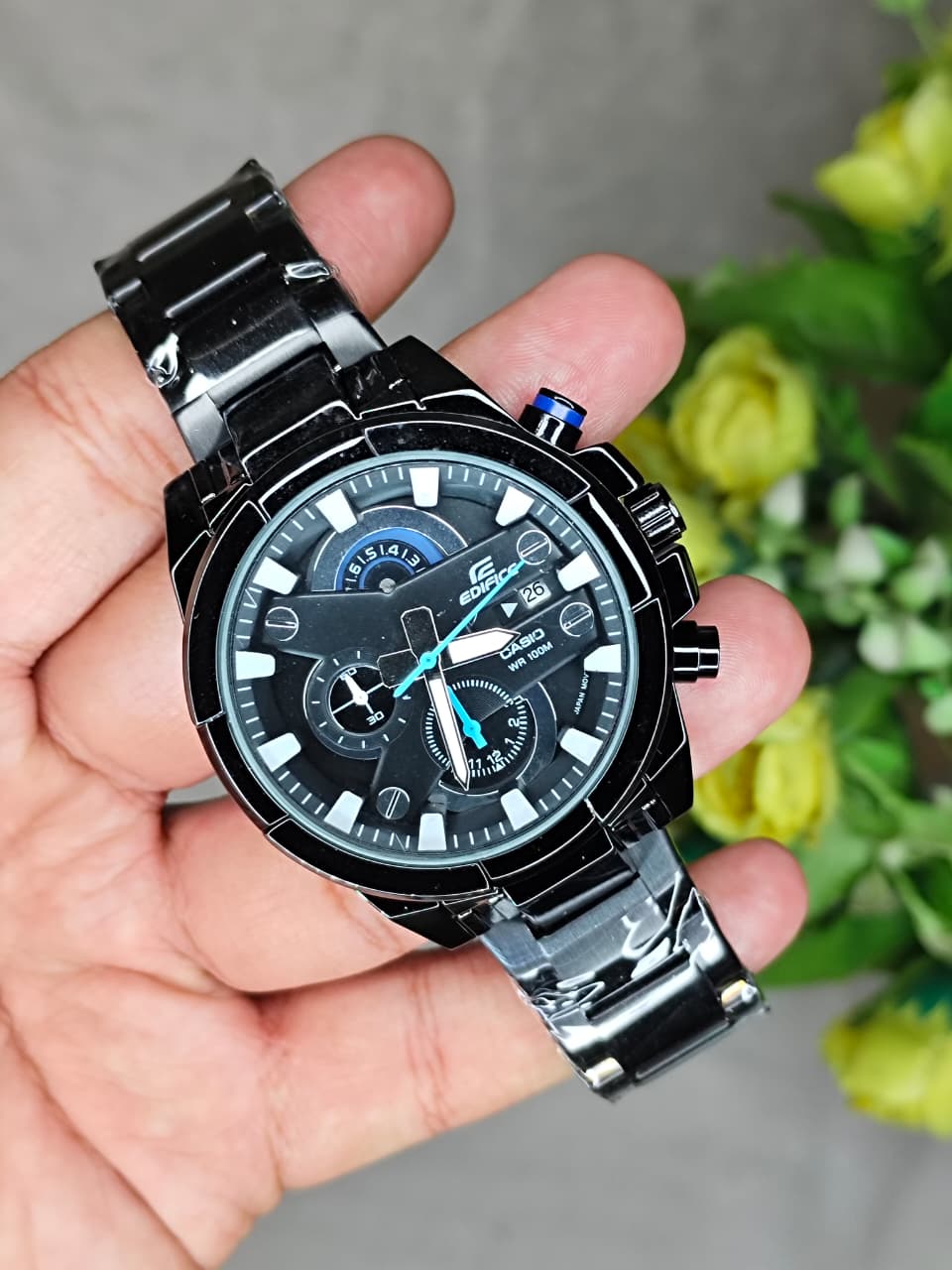 Casio Edifice Men Black Analogue Watch