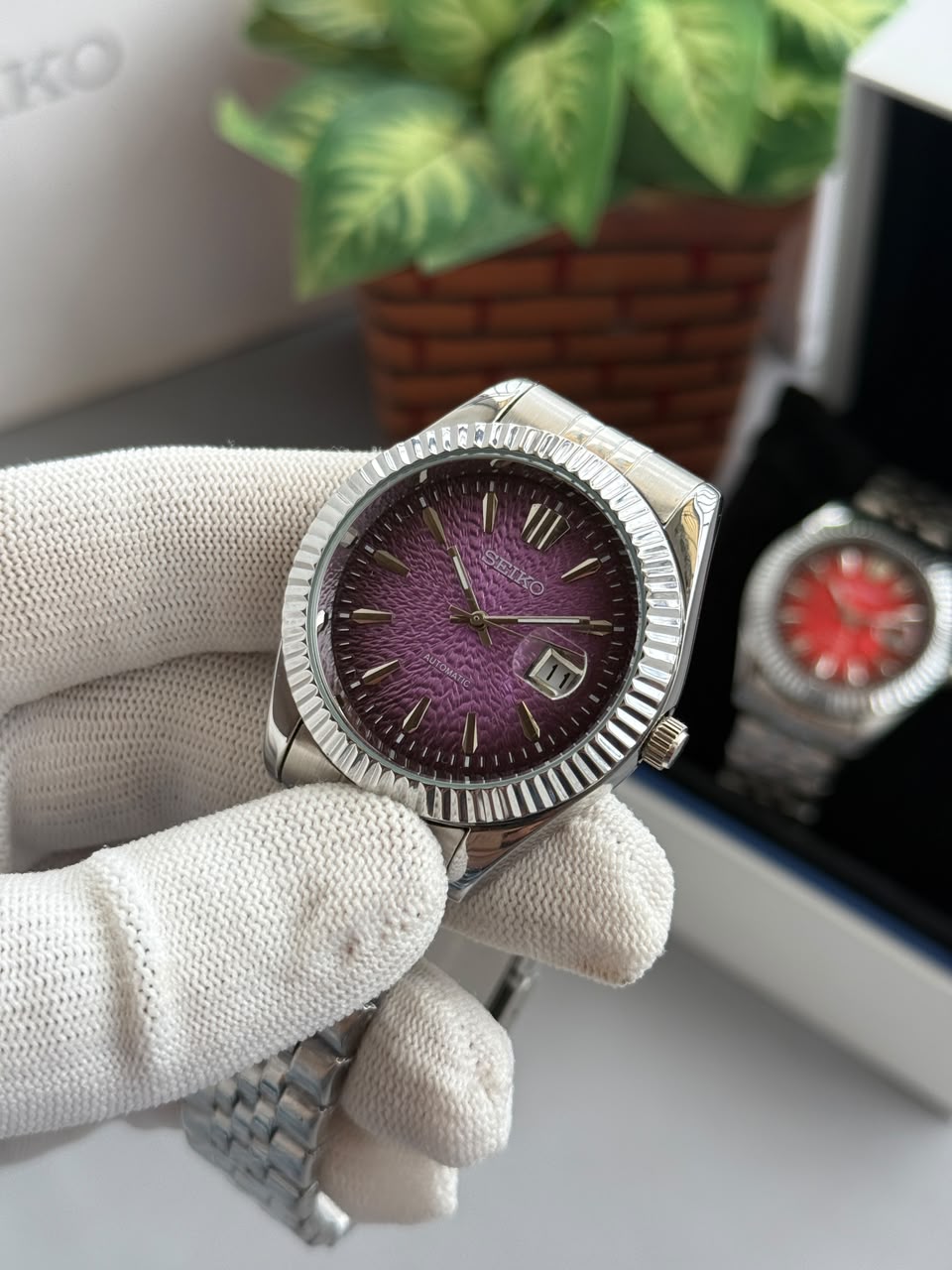 Seiko Mod Date Just In Purple Majesty Men's Watch