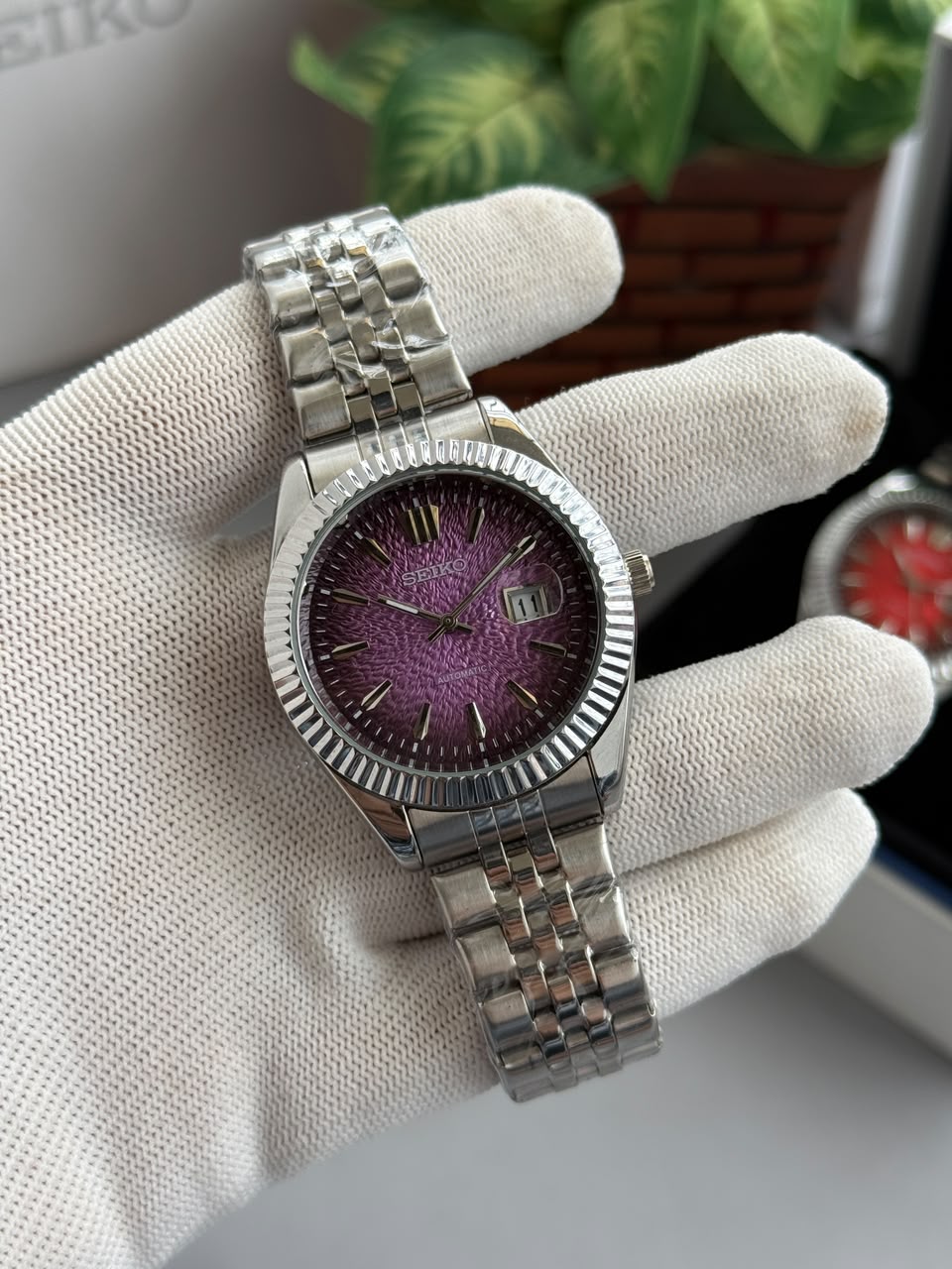 Seiko Mod Date Just In Purple Majesty Men's Watch