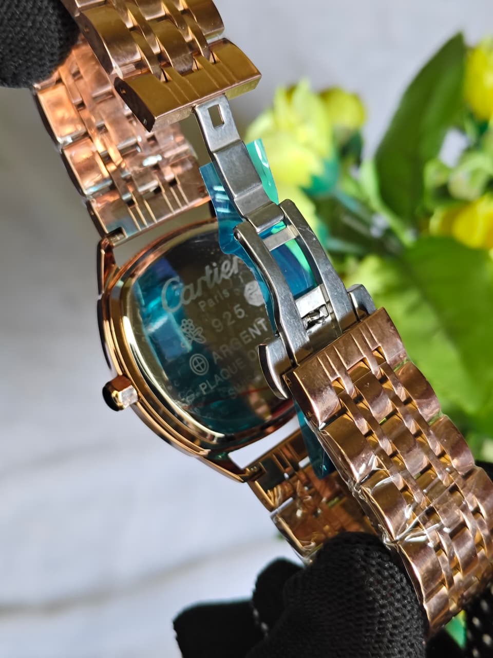 Cartier Swiss Made Rose Gold Metal Belt Watch For Men