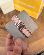 Michael Kors Chronograph Rose Gold Women's Watch With Two Tone Pink and Rose Gold