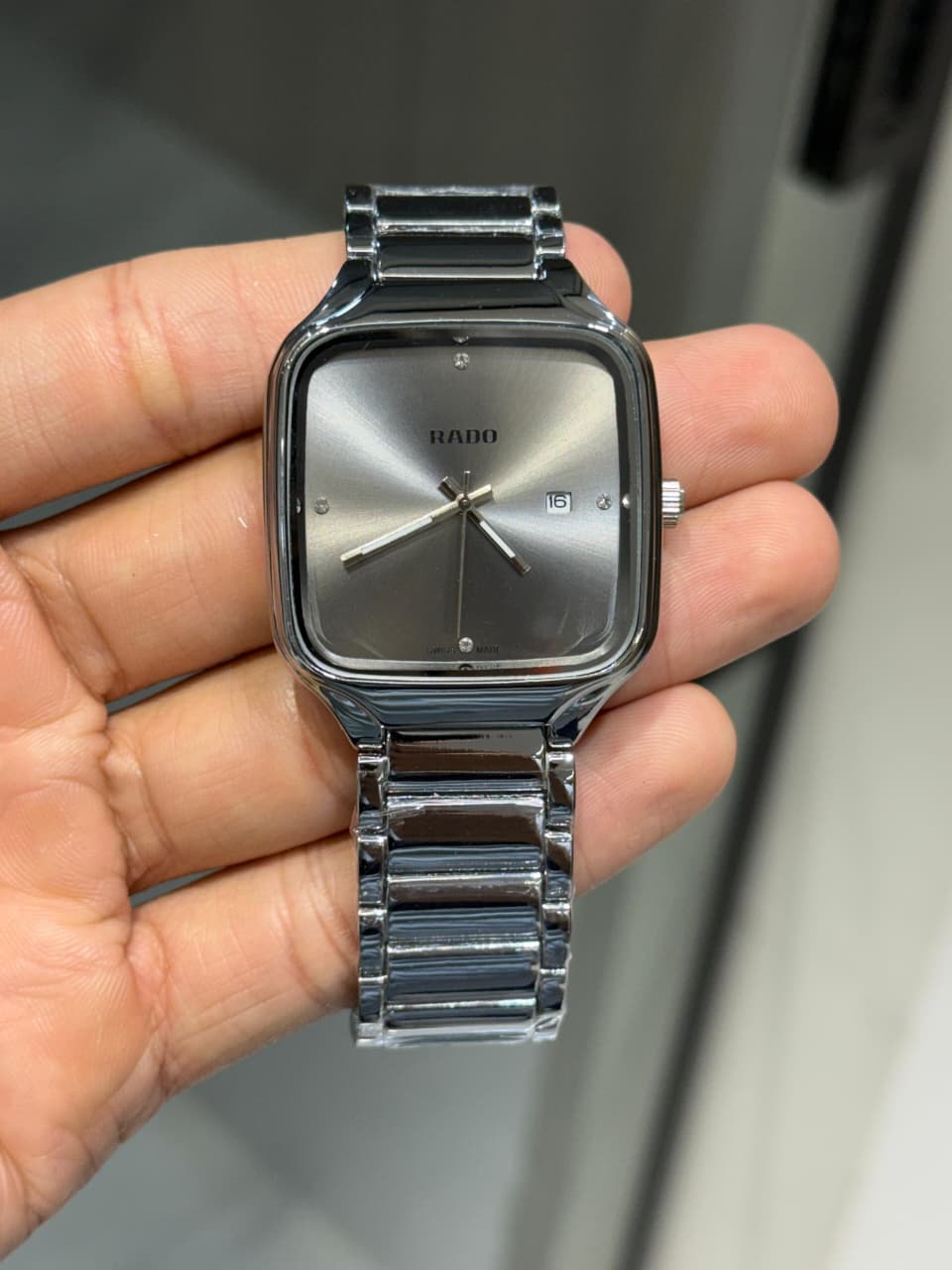 Rado Square Silver Metal Belt Men's Watch