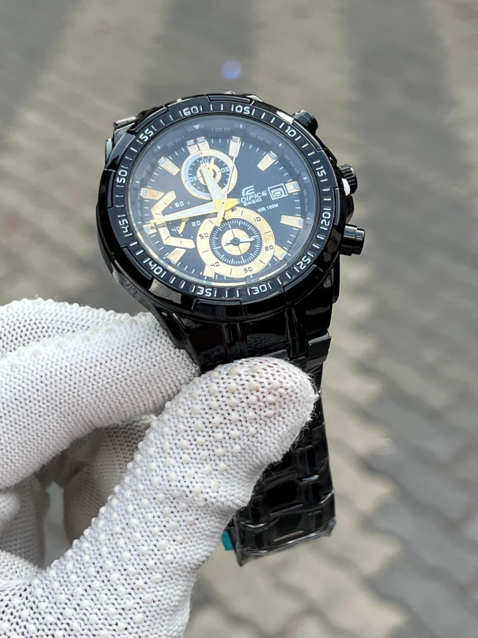 Casio Edifice Black Dial Chronograph Watch