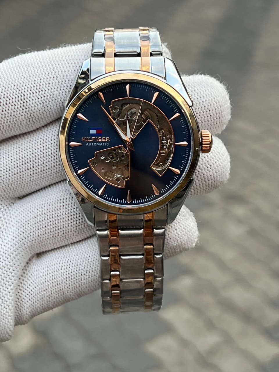 Tommy hilfiger Automatic Two Tone Black Men's Watch