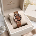 Swarovski Rose Gold Brown Dial Women's Watch