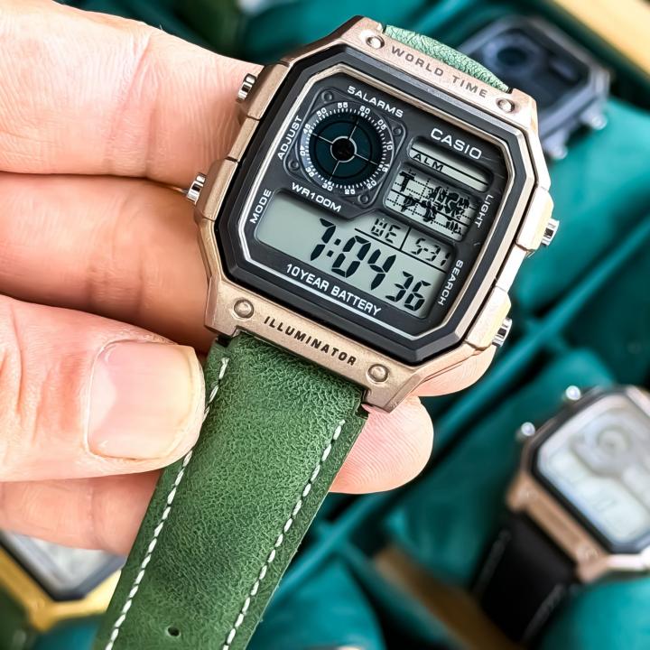 Casio Retro Multi-Display Dial Leather Belt Men's Watch