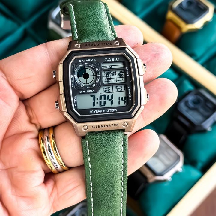 Casio Retro Multi-Display Dial Leather Belt Men's Watch