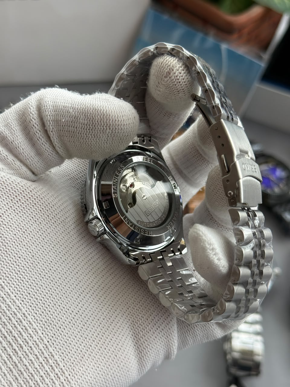 Seiko GMT Red Back Open Men's Watch