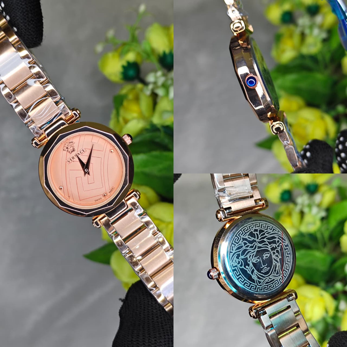 Versace Rose Gold Metal Belt Women's Watch