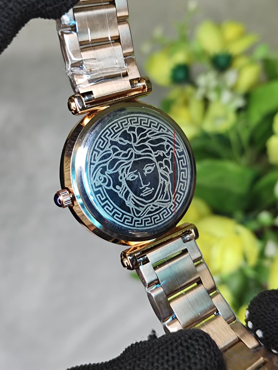 Versace Rose Gold Metal Belt Women's Watch
