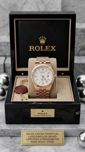 Rolex Oyster Perpetual Land-Dweller Rose Gold Two-Tone White Dial Watch