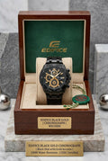 Casio Edifice Black Gold Chronograph Black Dial Stainless Steel Watch
