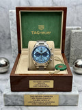 TAG Heuer Carrera Heuer 02 Light Blue Dial Stainless Steel Chronograph Watch