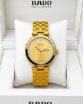 Rado Gold Dial Stainless Steel Analog Watch