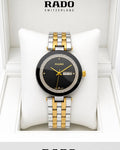 Rado Black Dial Two-Tone Stainless Steel Analog Watch