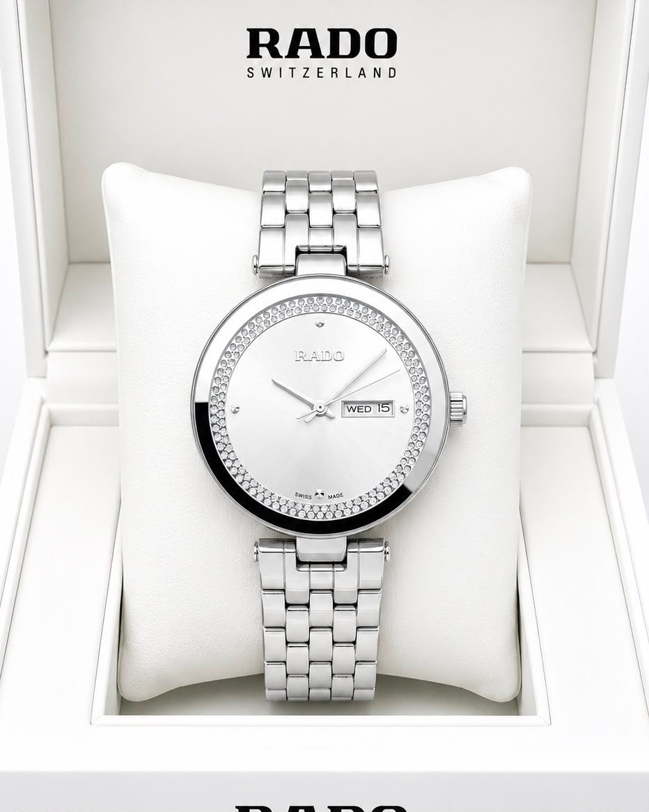 Rado White Dial Silver Stainless Steel Analog Watch