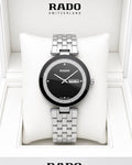 Rado Black Dial Silver Stainless Steel Analog Watch